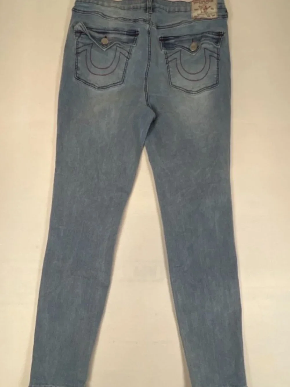 True Religion Womens Halle High Rise Super Skinny Jeans Light Wash Size 33 - Picture 2 of 10